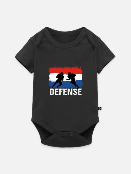 American Football Niederlande Defense - Baby Premium Kurzarmbody - Schwarz