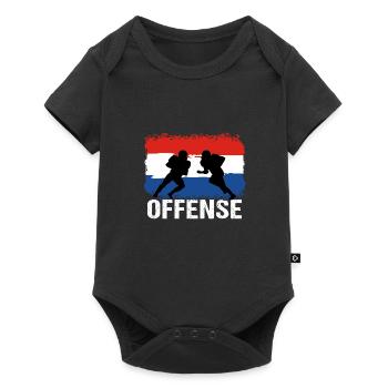 Football américain Pays-Bas Offensive - Body à manches courtes Premium Bébé - noir - Devant