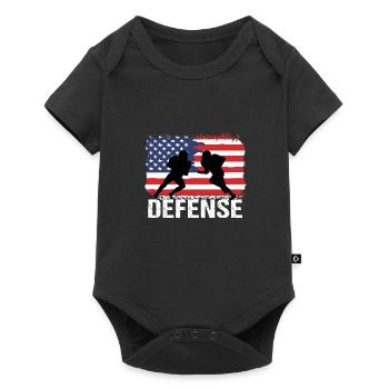Football américain USA Défense - Body à manches courtes Premium Bébé - noir - Devant