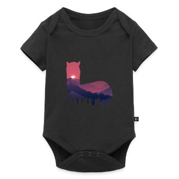 Lama - Body à manches courtes Premium Bébé - noir - Devant