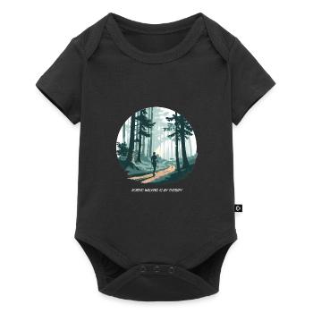 Nordic Walking is My Therapy – Running Forest Nature - Baby Premium short-sleeve bodysuit - black - Front