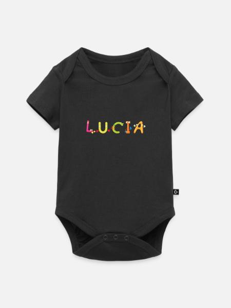 Lucia - Baby Premium Kurzarmbody - Schwarz