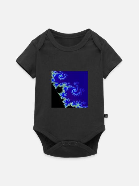 Fraktal #205 - Baby Premium Kurzarmbody - Schwarz