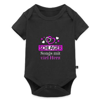 Schlager songs with a lot of heart - Baby Premium short-sleeve bodysuit - black - Front