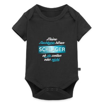 My neighbors listen to pop music - Baby Premium short-sleeve bodysuit - black - Front