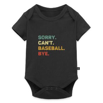 Sorry Can't Baseball Bye Retro Funny Baseball - Baby Premium short-sleeve bodysuit - black - Front