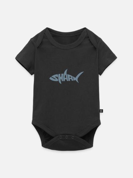 Shark - Baby Premium Kurzarmbody - Schwarz