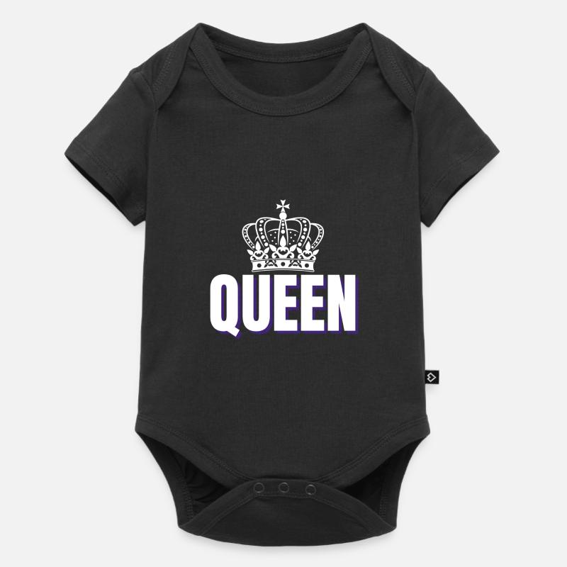 Queen Partnershirt Queen King Krone - Body à manches courtes Premium Bébé - noir
