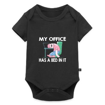 My office has a bed in it - Home Office Humor - Baby Premium short-sleeve bodysuit - black - Front