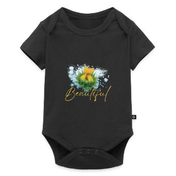 Beautiful Juno Flower - Baby Premium short-sleeve bodysuit - black - Front