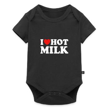 I love hot Milk - Baby Premium Kurzarmbody - Schwarz - Vorne