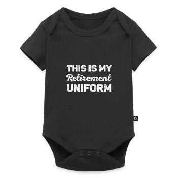C’est mon uniforme de retraite - Body à manches courtes Premium Bébé - noir - Devant