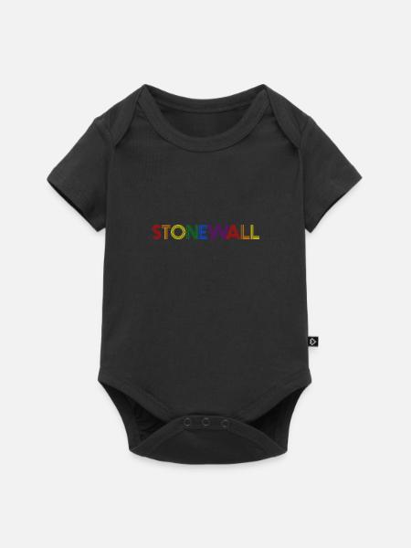 Rainbow Stonewall - Baby Premium Kurzarmbody - Schwarz