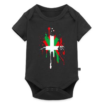 euskal herria design 8 - Baby Premium short-sleeve bodysuit - black - Front
