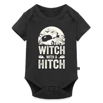 Halloween costume camper mom caravan witch - Baby Premium short-sleeve bodysuit - black - Front