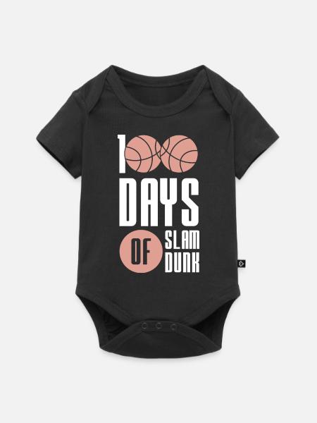 basketball slam dunk - Baby Premium Kurzarmbody - Schwarz