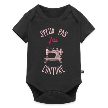 J peux pas j ai couture - Body à manches courtes Premium Bébé - noir - Devant
