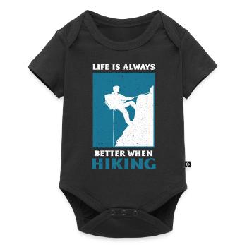 Climbing Climbers Mountains Climbing Wall Kletterdad - Baby Premium short-sleeve bodysuit - black - Front