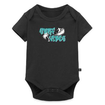 Surf Vibes - Men / Boys - Baby Premium short-sleeve bodysuit - black - Front