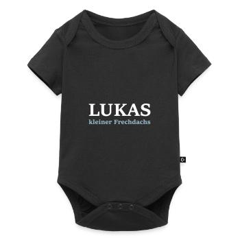 Lukas kleiner Frechdachs - tolles Motiv - Baby Premium Kurzarmbody - Schwarz - Vorne