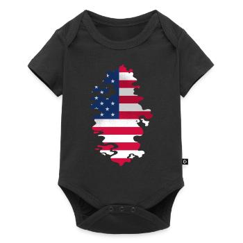 USA Flag America Flag Stars & Stripes Patriot - Body à manches courtes Premium Bébé - noir - Devant