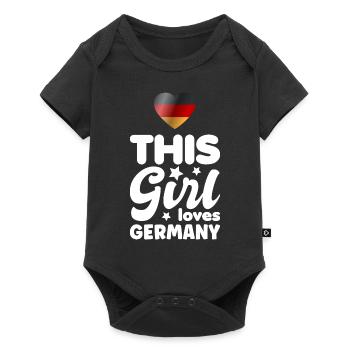 Allemagne Drapeau allemand Drapeau allemand Utilisé Regarder à la maison - Body à manches courtes Premium Bébé - noir - Devant