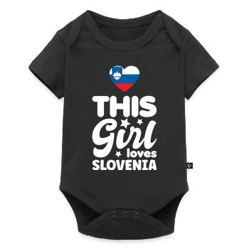 Slovenia Flag Balkan Slovenian Flag Vintage - Baby Premium short-sleeve bodysuit - black - Front
