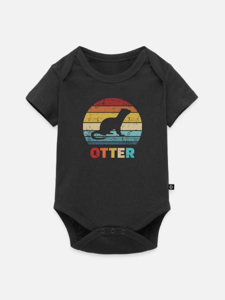 Otter - Baby Premium Kurzarmbody - Schwarz