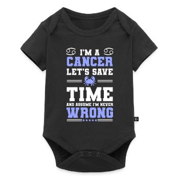 Krebs Astrologie Konstellation Element - Baby Premium Kurzarmbody - Schwarz - Vorne