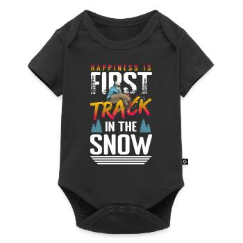 Snowboarding Snow Freestyle - Baby Premium short-sleeve bodysuit - black - Front
