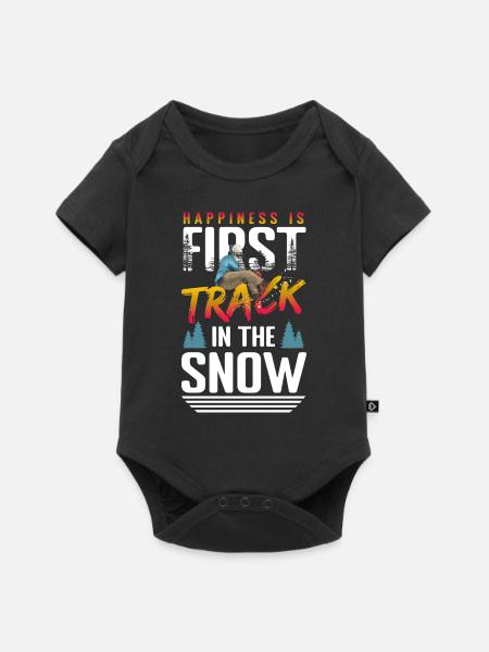 Snowboarding Schnee Freestyle - Baby Premium Kurzarmbody - Schwarz