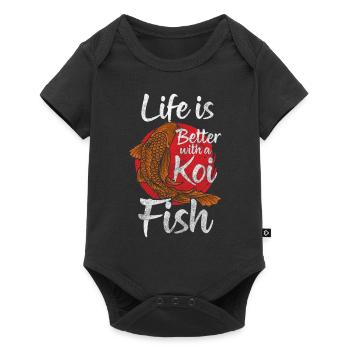 Aquarium, sea, swimming, sea creatures - Baby Premium short-sleeve bodysuit - black - Front
