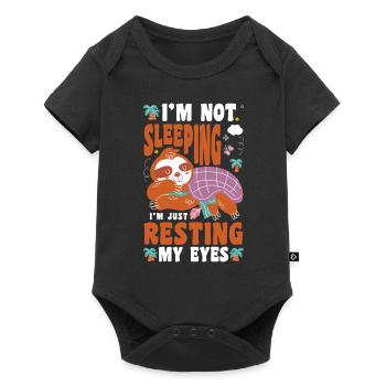 Sleeper Lazy Rest - Baby Premium short-sleeve bodysuit - black - Front