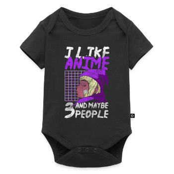 Manga Comic Senpai Girl - Baby Premium short-sleeve bodysuit - black - Front