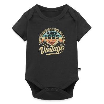 March 1995 Birthday - Vintage March 1995 - Baby Premium short-sleeve bodysuit - black - Front