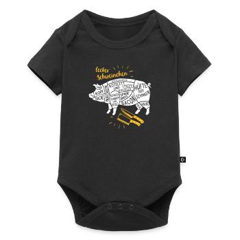 savoureux cadeau drôle de chemise de barbecue de porc - Body à manches courtes Premium Bébé - noir - Devant