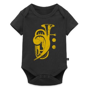 Baryton, Euphonium, Musique de cuivres, Clef - Body à manches courtes Premium Bébé - noir - Devant
