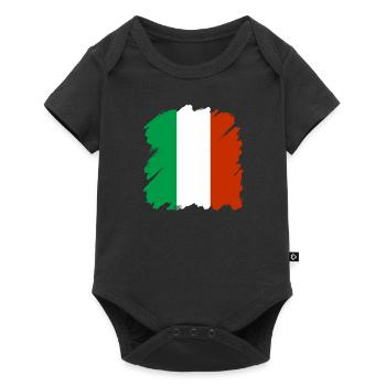 Drapeau de l’Italie Drapeau italien Vintage Look vieilli - Body à manches courtes Premium Bébé - noir - Devant