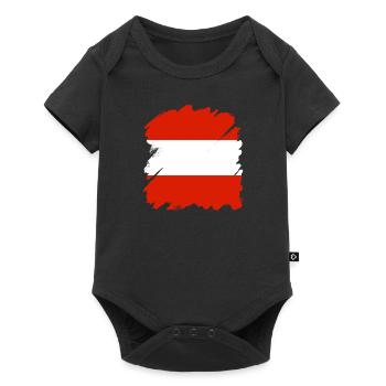 Austria Flag Austria Austrian Flag AT - Baby Premium short-sleeve bodysuit - black - Front