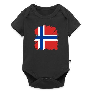 Drapeau de la Norvège Scandinavie Drapeau norvégien - Body à manches courtes Premium Bébé - noir - Devant
