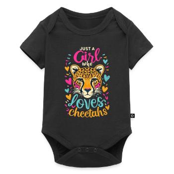 Just A Girl Who Loves Cheetahs Cheetah - Baby Premium short-sleeve bodysuit - black - Front
