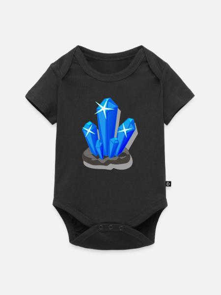 Kristall - Baby Premium Kurzarmbody - Schwarz