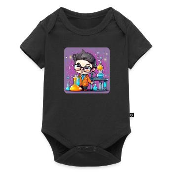 Mignon petit scientifique - Body à manches courtes Premium Bébé - noir - Devant