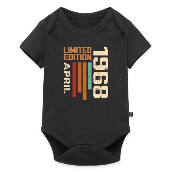 Né En Avril 1968 Cadeau D'anniversaire 1968 Retro - Body à manches courtes Premium Bébé - noir - Devant