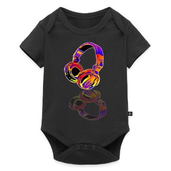 Casque DJ 3 - Body à manches courtes Premium Bébé - noir - Devant