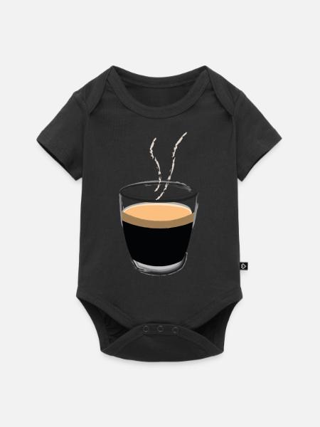 Kaffee - Baby Premium Kurzarmbody - Schwarz