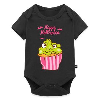 Gâteau au muffin Halloween - Body à manches courtes Premium Bébé - noir - Devant