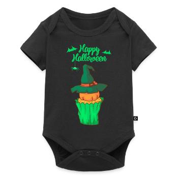 Gâteau au muffin Halloween - Body à manches courtes Premium Bébé - noir - Devant