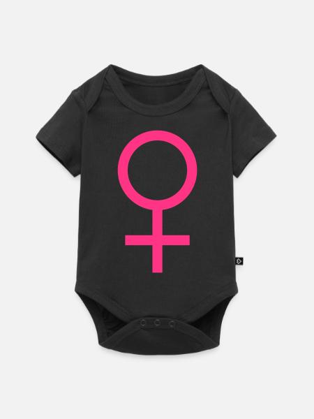 symbole_femme - Baby Premium Kurzarmbody - Schwarz