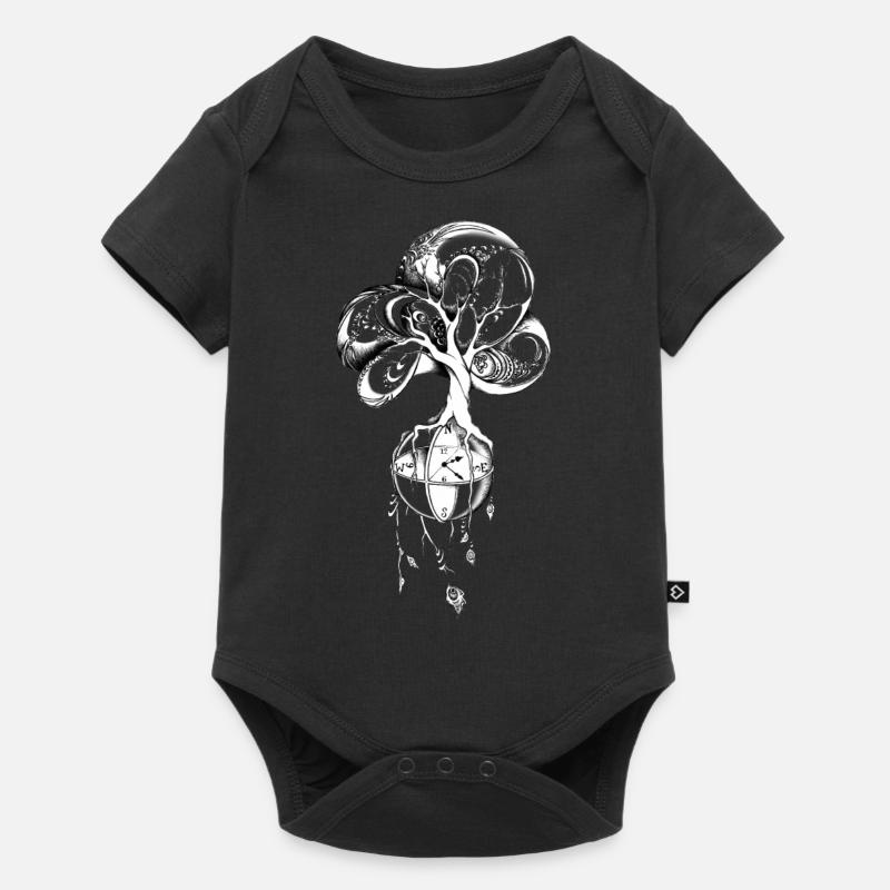 PeacockTree - Body à manches courtes Premium Bébé - noir